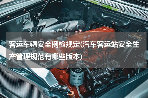 客运车辆安全例检规定(汽车客运站安全生产管理规范有哪些版本)