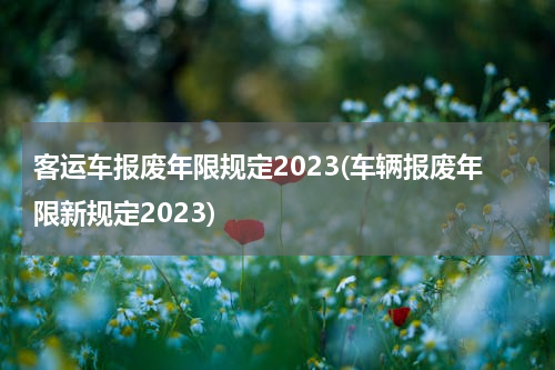 客运车报废年限规定2023(车辆报废年限新规定2023)