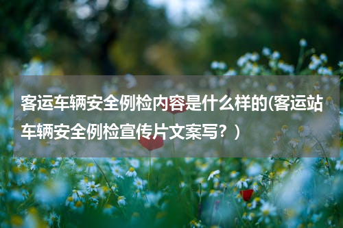 客运车辆安全例检内容是什么样的(客运站车辆安全例检宣传片文案写？)