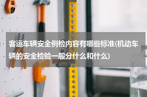 客运车辆安全例检内容有哪些标准(机动车辆的安全检验一般分什么和什么)