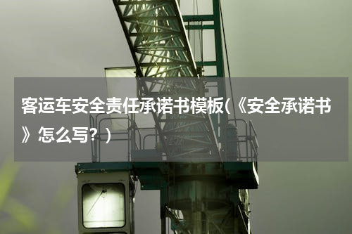 客运车安全责任承诺书模板(《安全承诺书》怎么写？)