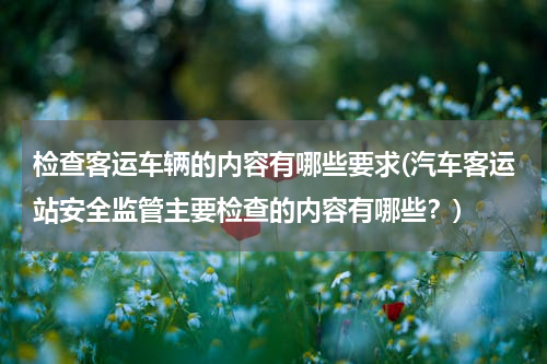 检查客运车辆的内容有哪些要求(汽车客运站安全监管主要检查的内容有哪些？)