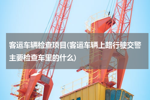 客运车辆检查项目(客运车辆上路行驶交警主要检查车里的什么)