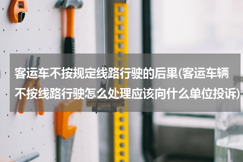 客运车不按规定线路行驶的后果(客运车辆不按线路行驶怎么处理应该向什么单位投诉)
