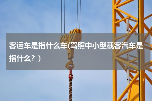 客运车是指什么车(驾照中小型载客汽车是指什么？)