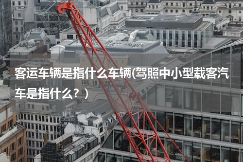 客运车辆是指什么车辆(驾照中小型载客汽车是指什么？)