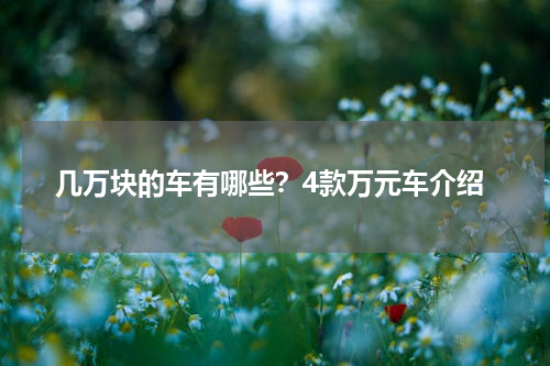 几万块的车有哪些？4款万元车介绍