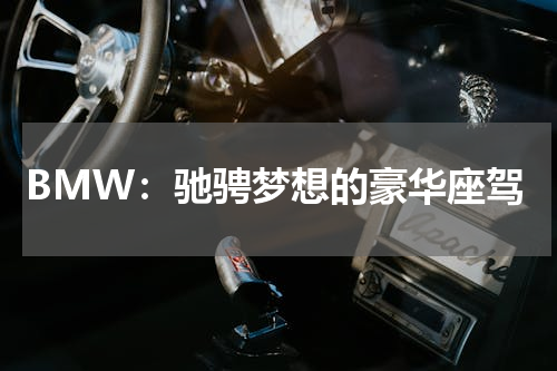 BMW：驰骋梦想的豪华座驾