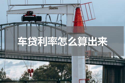车贷利率怎么算出来